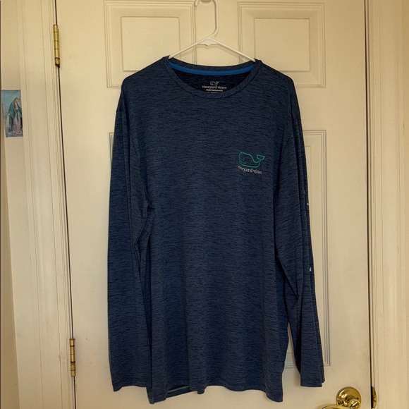 Vineyard Vines Men's Navy Long Sleeve Tee - Picture 1 of 6